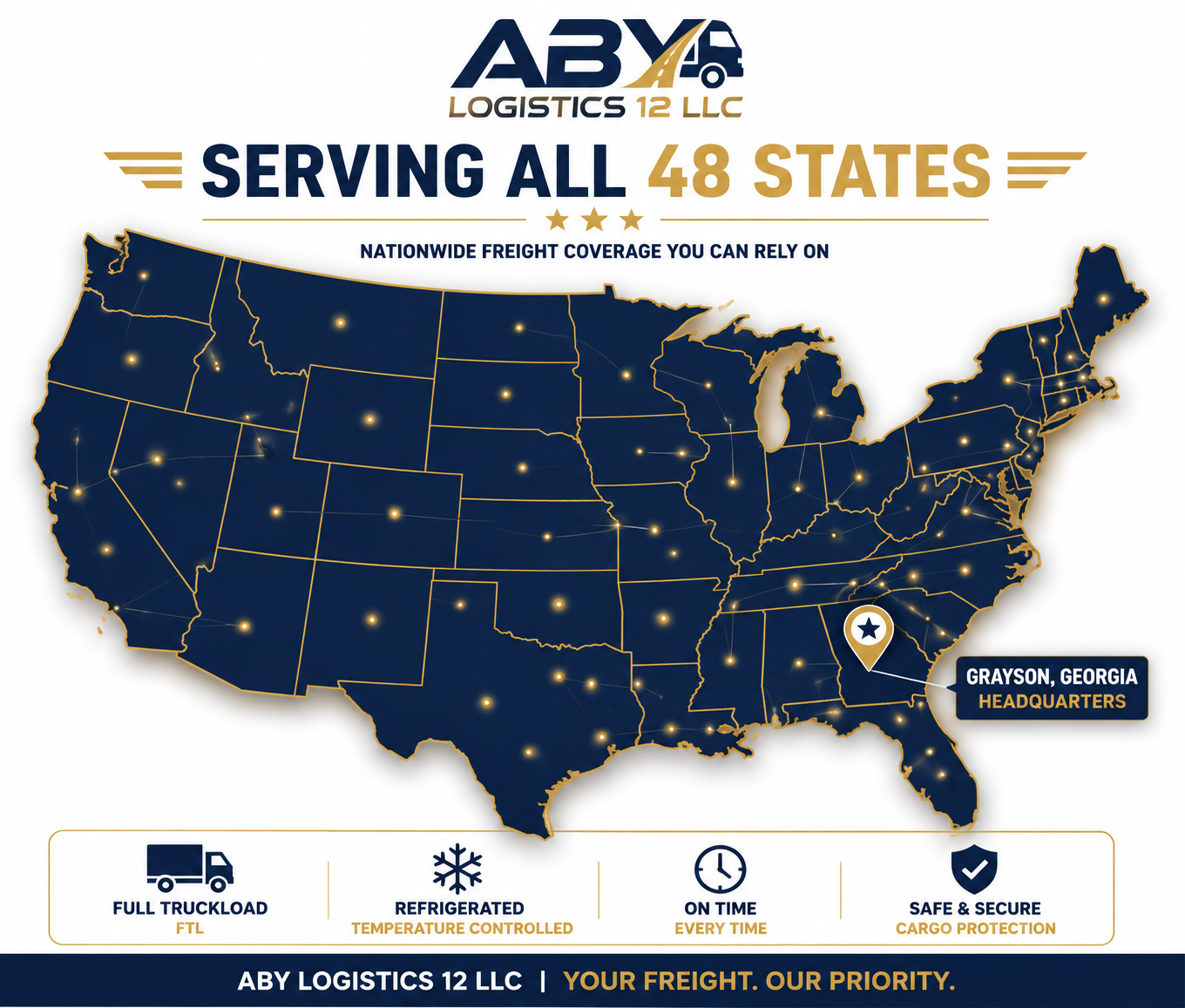 ABY Logistics Coverage Map